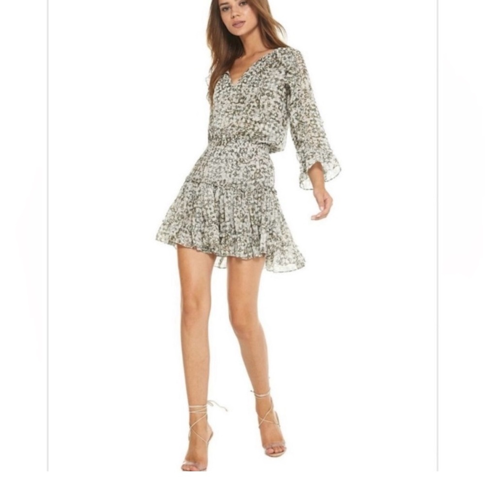 Misa Los Angeles Penelope Floral Ruffle Dress in Size S